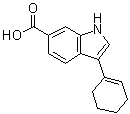 structure of CAS# 494799-16-5, 3-(1-环己烯-1-基)-1H-吲哚-6-羧酸