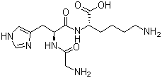 CAS 登录号：49557-75-7, 三胜肽, 蓝铜胜肽, 甘氨酰-L-组氨酰-L-赖氨酸