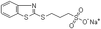 structure of CAS# 49625-94-7, 3-(苯骈噻唑-2-巯基)-丙烷磺酸钠