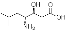 CAS # 49642-11-7, (3S,4R)-4-Amino-3-hydroxy-6-methylheptanoic acid