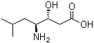 CAS 登录号：49642-13-9, (3R,4S)-4-氨基-3-羟基-6-甲基庚酸