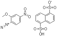 CAS 登录号：49735-71-9, 2-甲氧基-4-硝基偶氮苯 1,5-萘二磺酸盐
