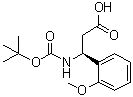 structure of CAS# 499995-76-5, (betaS)-beta-[[叔丁氧羰基]氨基]-2-甲氧基苯丙酸