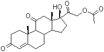 structure of CAS# 50-04-4, 醋酸可的松