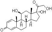 structure of CAS# 50-24-8, 泼尼松龙