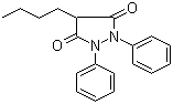 CAS 登录号：50-33-9 (4297-92-1), 保泰松, 苯基丁氮酮, 4-丁基-1,2-二苯基-3,5-吡唑烷二酮