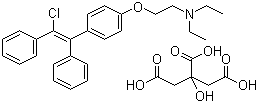 CAS 登录号：50-41-9, 枸橼酸氯米芬, N,N-二乙基-2-[4-(1,2-二苯基-2-氯乙烯基)苯氧基]乙胺枸橼酸盐