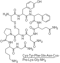 structure of CAS# 50-57-7, Lypressin