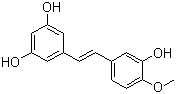 CAS 登录号：500-65-2, 丹叶大黄素, (E)-5-[2-(3-羟基-4-甲氧基苯基)乙烯基]-1,3-苯二酚