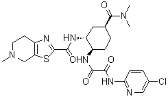 CAS # 500572-10-1, N-(5-Chloro-2-pyridinyl)-N'-[(1R,2R,4S)-4-[(dimethylamino)carbonyl]-2-[[(4,5,6,7-tetrahydro-5-methylthiazolo[5,4-c]pyridin-2-yl)carbonyl]amino]cyclohexyl]ethanediamide