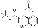 structure of CAS# 500770-75-2, (betaS)-2-溴-beta-[[叔丁氧羰基]氨基]苯丙酸