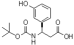 structure of CAS# 500788-89-6, (betaR)-beta-[[叔丁氧羰基]氨基]-3-羟基苯丙酸
