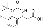 structure of CAS# 500789-04-8, Boc-(R)-3-氨基-3-(3-氟苯基)丙酸