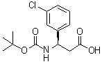 structure of CAS# 500789-06-0, (betaR)-3-氯-beta-[[叔丁氧羰基]氨基]苯丙酸