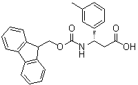 structure of CAS# 501015-27-6, (betaS)-beta-[[(9H-芴-9-基甲氧基)羰基]氨基]-3-甲基苯丙酸