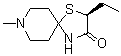 CAS 登录号：503431-81-0, (2S)-2-乙基-8-甲基-1-硫杂-4,8-二氮杂螺[4.5]癸烷-3-酮