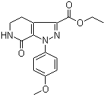 structure of CAS# 503614-56-0, 1-(4-甲氧基苯基)-7-氧代-4,5,6,7-四氢-1H-吡唑并[3,4-c]吡啶-3-羧酸乙酯