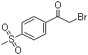 structure of CAS# 50413-24-6, 2-Bromo-1-[4-(methylsulfonyl)phenyl]-1-ethanone
