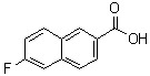 CAS # 5043-01-6, 6-Fluoro-2-naphthalenecarboxylic acid, 6-Fluoro-2-naphthoic acid, 6-Fluoronaphthalene-2-carboxylic acid