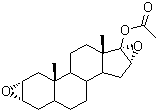 structure of CAS# 50588-22-2, 2a,3a,16a,17a-双环氧雄甾-17b-羟基 5a-醋酸酯