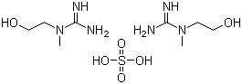 CAS 登录号：50648-53-8, 肌肉醇硫酸盐, N-(2-羟基乙基)-N-甲基胍硫酸盐 (2:1)