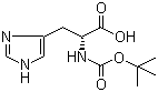 structure of CAS# 50654-94-9, N-叔丁氧羰基-D-组氨酸