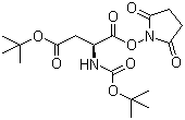 structure of CAS# 50715-50-9, N-叔丁氧羰基-L-天门冬氨酸 4-叔丁酯 1-羟基琥珀酰亚胺酯