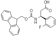 structure of CAS# 507472-13-1, (betaS)-beta-[[(9H-芴-9-基甲氧基)羰基]氨基]-2-氟苯丙酸