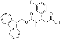structure of CAS# 507472-14-2, (betaS)-beta-[[(9H-芴-9-基甲氧基)羰基]氨基]-3-氟苯丙酸