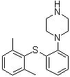 CAS 登录号：508233-76-9, 1-[2-[(2,6-二甲基苯基)硫基]苯基]哌嗪