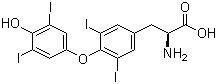 CAS 登录号：51-48-9, L-甲状腺素, O-(4-羟基-3,5-二碘苯基)-3,5-二碘-L-酪氨酸