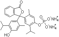 structure of CAS# 51027-02-2, Thymolphthalein phosphoric acid diammonium salt