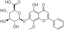 structure of CAS# 51059-44-0, 汉黄芩甙