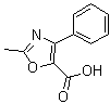 structure of CAS# 51143-21-6, 2-甲基-4-苯基-5-恶唑羧酸