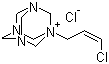 structure of CAS# 51229-78-8, 1-(3-氯烯丙基)-3,5,7-三氮杂-1-氮鎓金刚烷氯化物