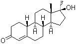 CAS # 514-61-4, Normethisterone, 17a-Methyl-19-nor-delta4-androsten-17b-ol-3-one, 17b-Hydroxy-3-oxo-17a-methyl-estra-4-ene, 19-Normethisterone