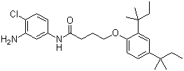 structure of CAS# 51461-11-1, N-(4-氯-3-氨基苯基)-4-(2,4-二特戊基苯氧基)丁酰胺