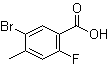 structure of CAS# 515135-65-6, 5-溴-2-氟-4-甲基苯甲酸