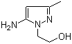 structure of CAS# 51546-08-8, 5-氨基-3-甲基-1H-吡唑-1-乙醇