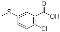 structure of CAS# 51546-12-4, 2-Chloro-5-methylsulfanylbenzoic acid