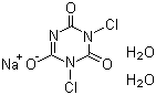 CAS 登录号：51580-86-0, 二氯异氰尿酸钠二水合物