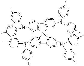 structure of CAS# 515834-67-0, 2,2',7,7'-四(二-对甲苯基氨基)螺-9,9'-二芴