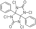 structure of CAS# 51592-06-4, 1,3,4,6-Tetrachloro-3a,6a-diphenylglycouril