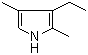 structure of CAS# 517-22-6, 2,4-Dimethyl-3-ethylpyrrole