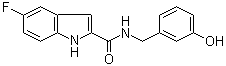 structure of CAS# 518058-84-9, 5-氟-N-[(3-羟基苯基)甲基]-1H-吲哚-2-甲酰胺
