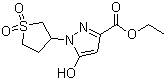 structure of CAS# 51986-04-0, 3-Ethoxycarbonyl-5-hydroxy-1-sulfolanylpyrazole