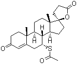 CAS 登录号：52-01-7, 螺内酯, 17beta-羟基-3-氧-7alpha-(乙酰硫基)-17alpha-孕甾-4-烯-21-羧酸-gamma-内酯