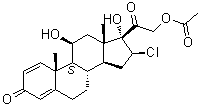 CAS # 52-12-0, (11beta,16beta)-21-(Acetyloxy)-16-chloro-11,17-dihydroxy-pregna-1,4-diene-3,20-dione