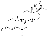 CAS # 520-85-4, Medoxyprogesterone, 6alpha-Methyl-17alpha-hydroxypregn-4-ene-3,20-dione, NSC 27408, U 8840