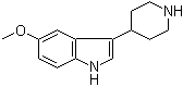 structure of CAS# 52157-82-1, 5-Methoxy-3-(4-piperidinyl)indole
